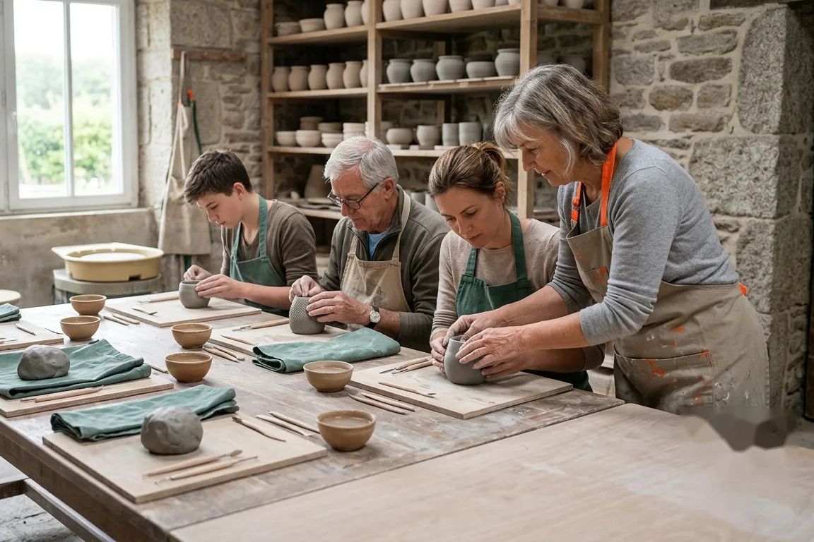 Atelier de poterie en petit groupe, places limitées et matériel compris